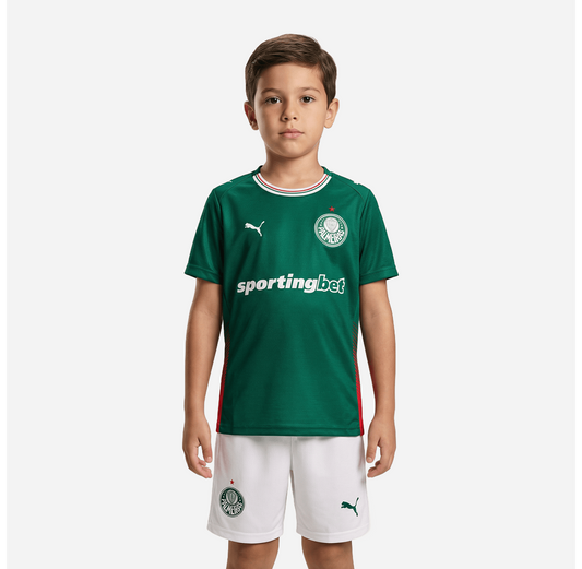 Kit Infantil Palmeiras Home 26/27 - Verde