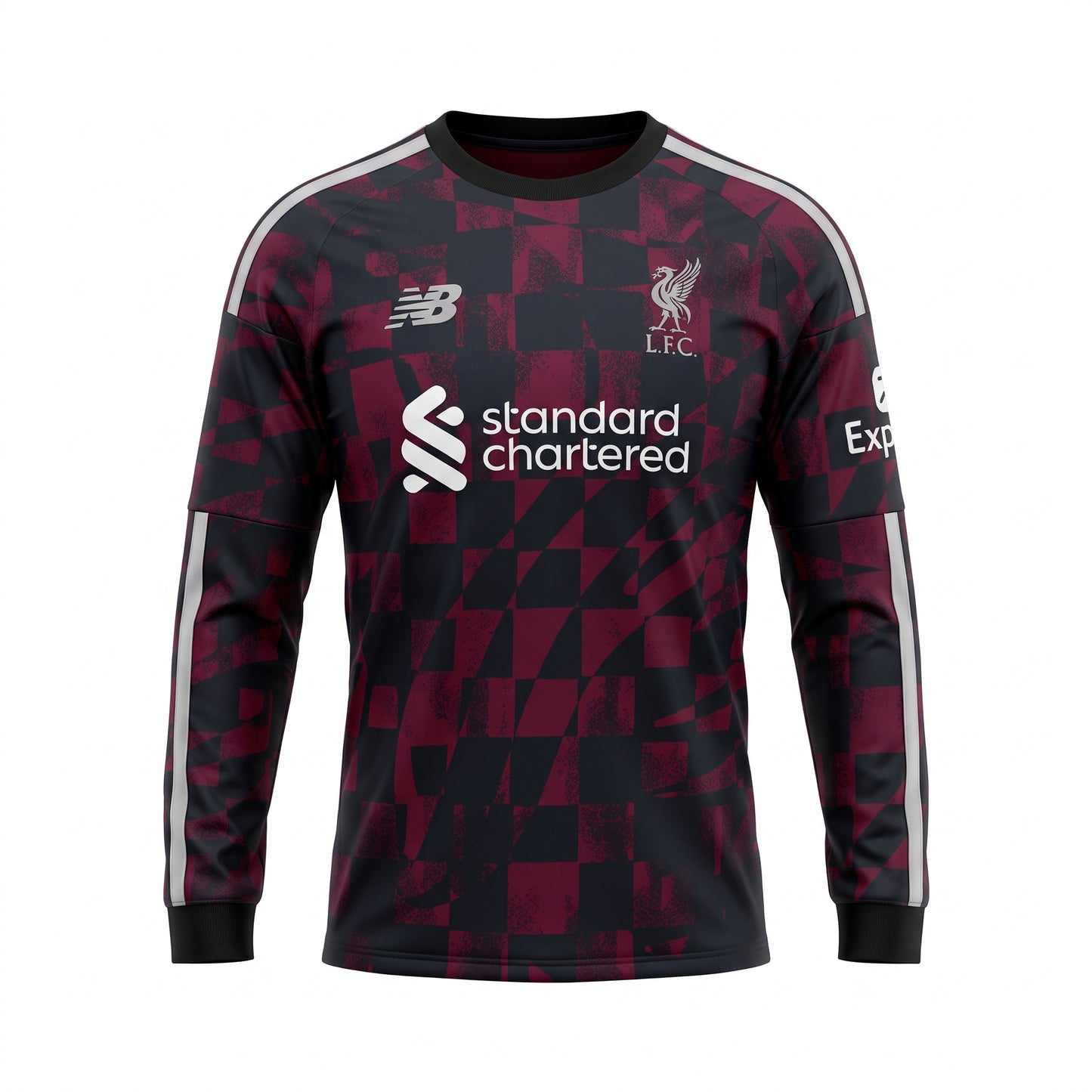 Liverpool Third 26/27 Manga Longa Adidas - Preta e Vermelha