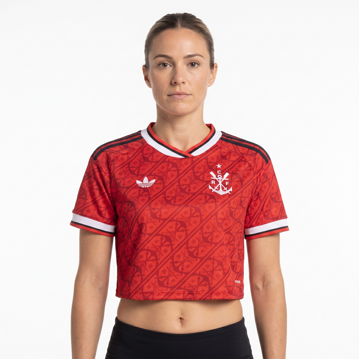 Flamengo Third 26/27 Cropped Adidas Torcedor Feminino - Vermelho