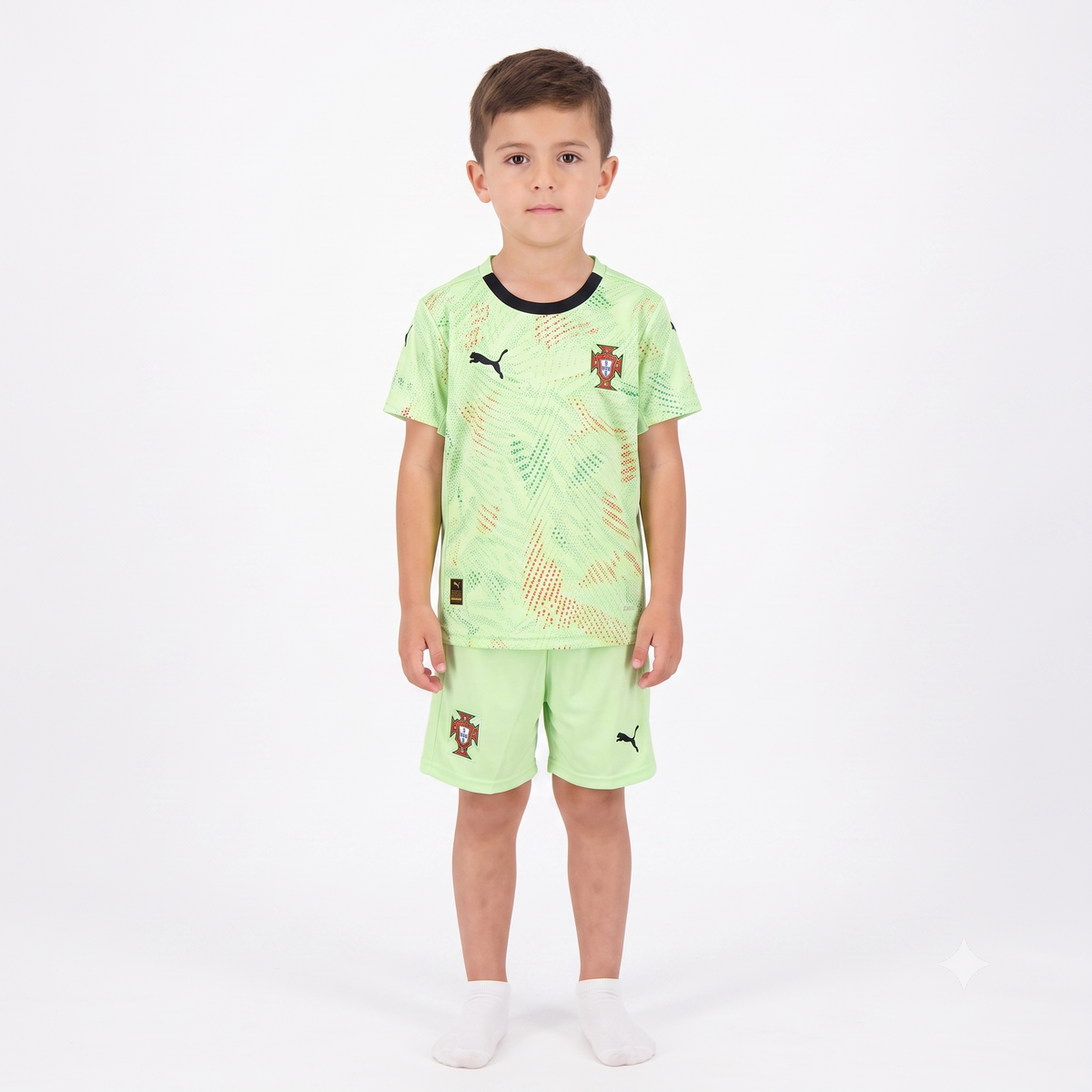 Kit Infantil Portugal Goleiro 25/26 Nike - Verde Claro