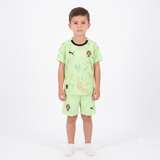 Kit Infantil Portugal Goleiro 25/26 Nike - Verde Claro