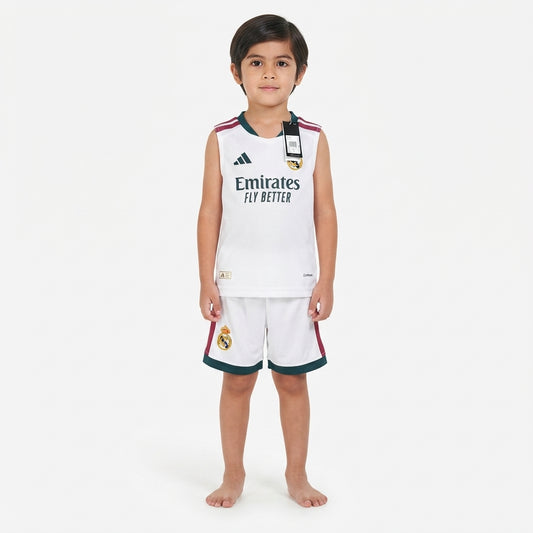 Kit Infantil Regata Real Madrid Home 26/27 - Branco