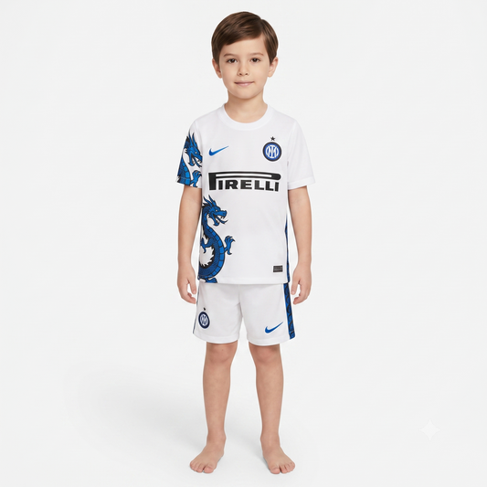 Kit Infantil Inter de Milão Away Retrô 09/10 - Branca