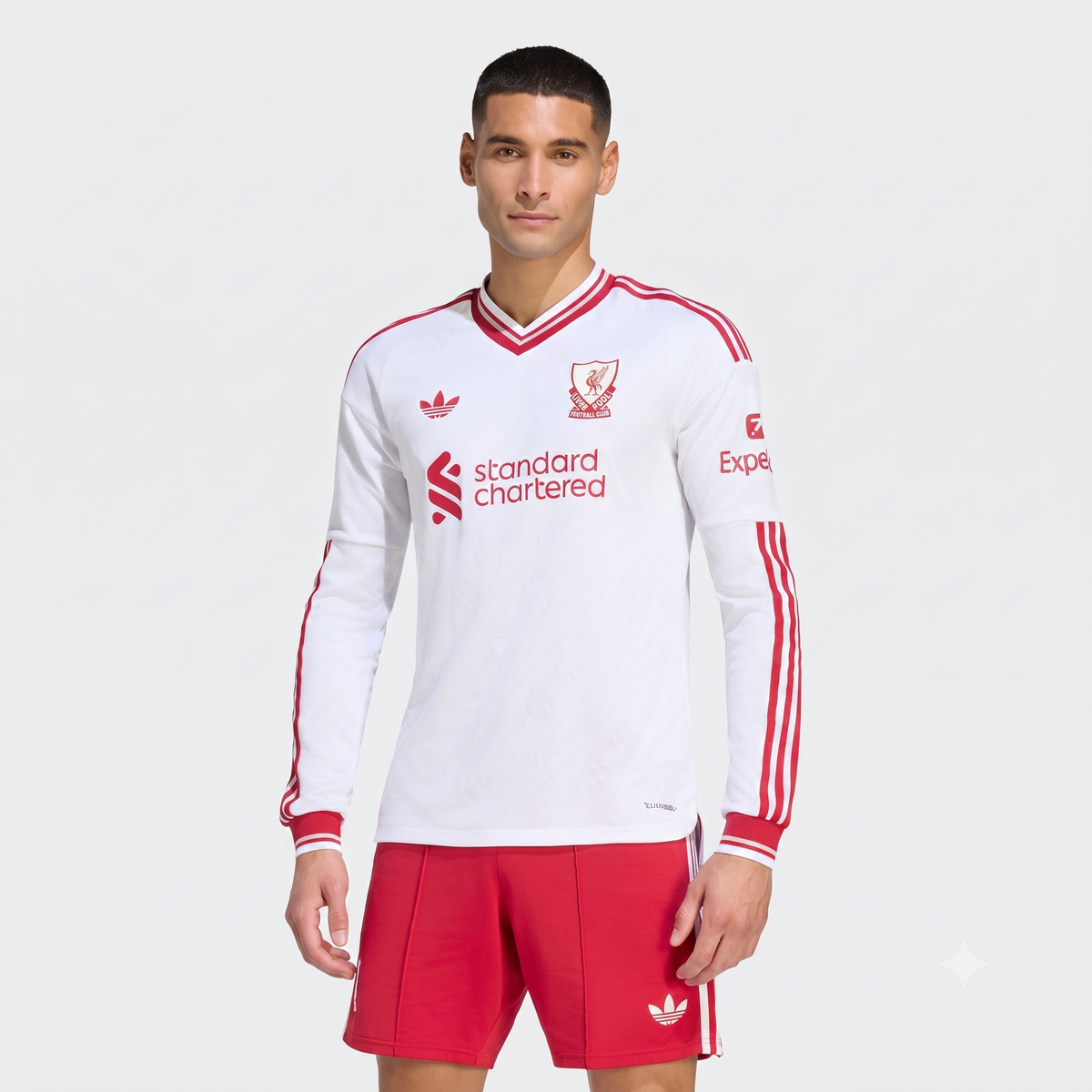 Liverpool Away 26/27 Manga Longa Jogador Adidas - Branco