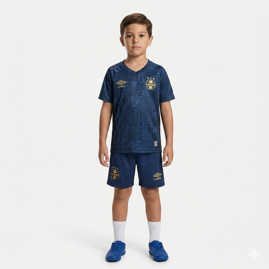 Kit Infantil Grêmio Third 25/26 - Azul Escuro