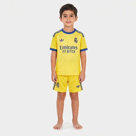 Kit Infantil Real Madrid Goleiro 26/27 - Amarelo