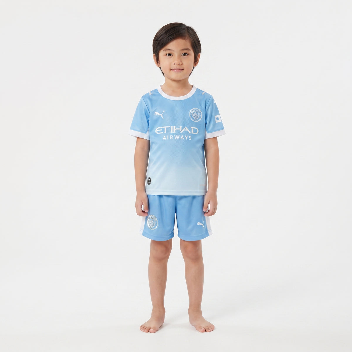 Kit Infantil Manchester City Home 26/27 - Azul
