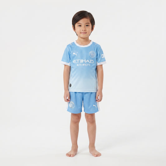 Kit Infantil Manchester City Home 26/27 - Azul