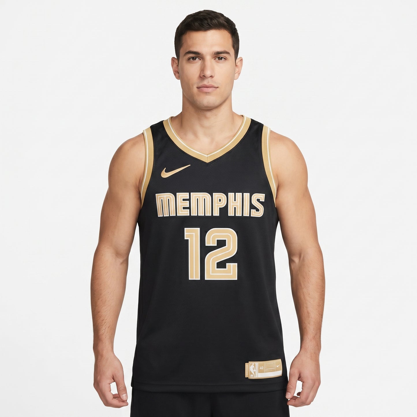 Regata Memphis Grizzlies Masculina - Preto e Dourado
