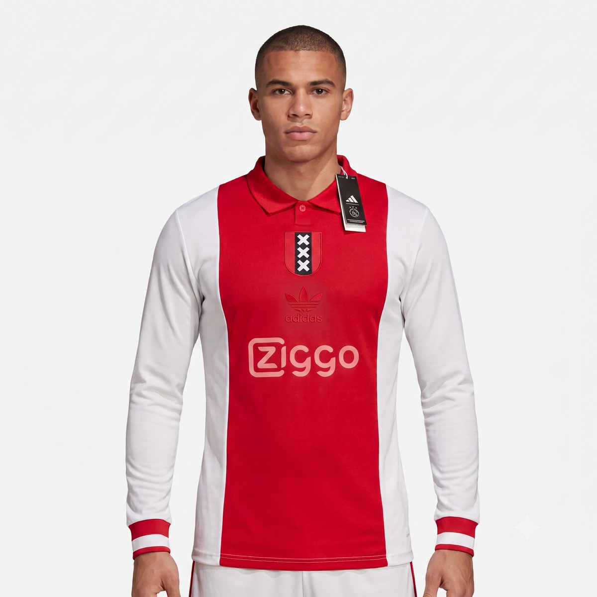 Ajax 125 Anos 25/26 Manga Longa Jogador Adidas - Vermelho e Branco