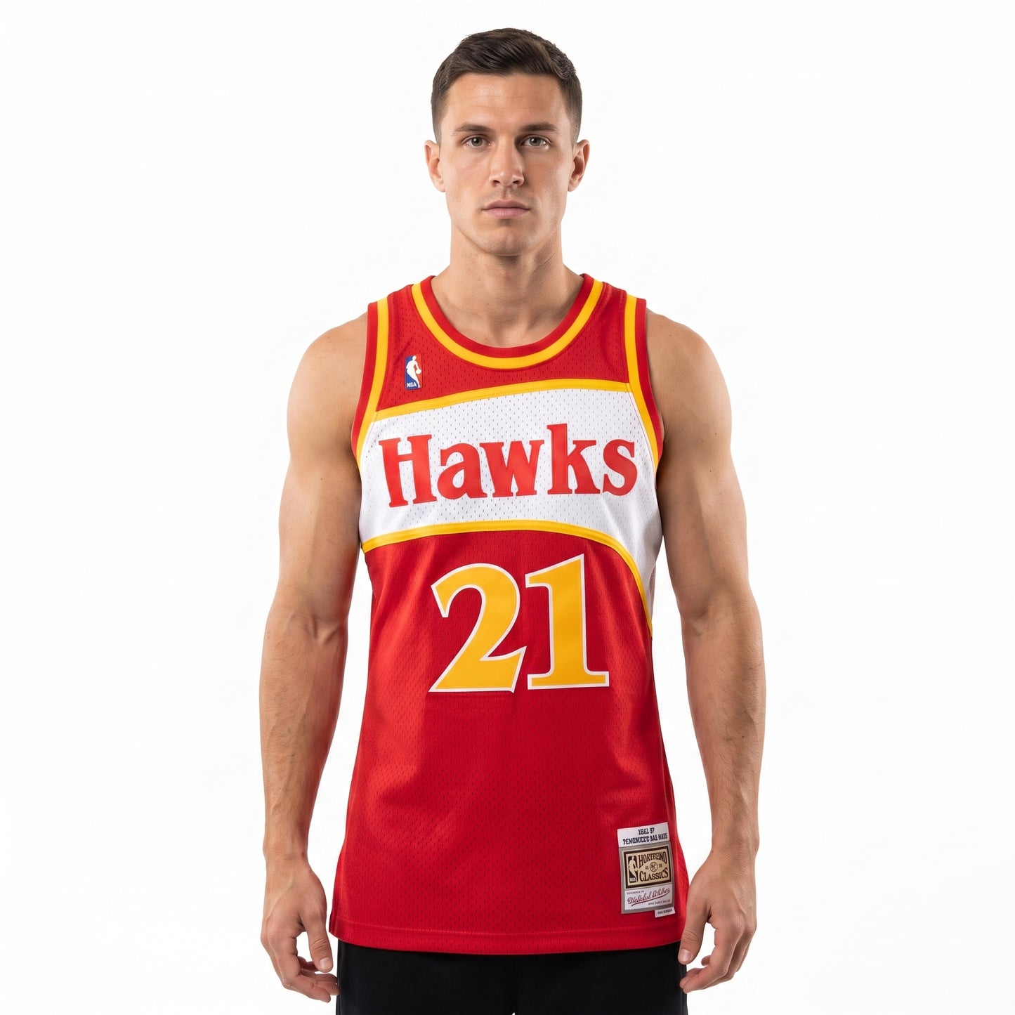 Regata Atlanta Hawks Masculina - Vermelho e Branca