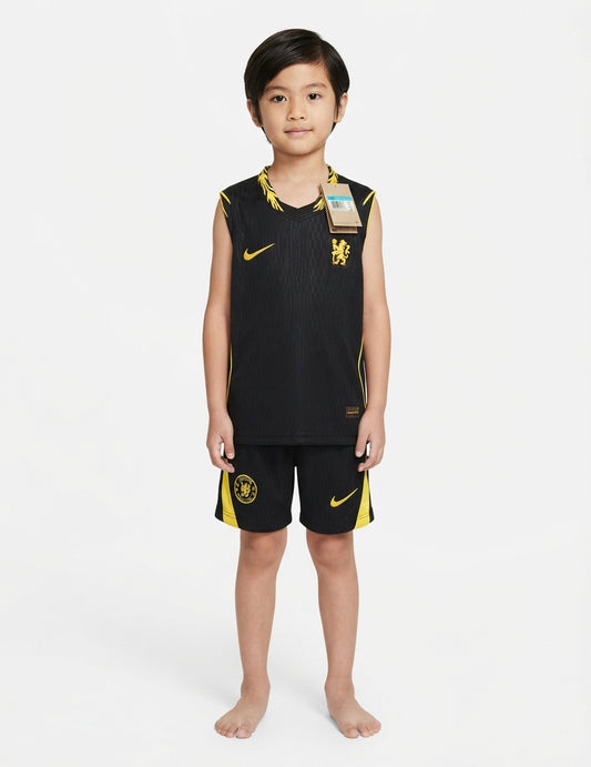 Kit Infantil Regata Chelsea Away 26/27 - Preto