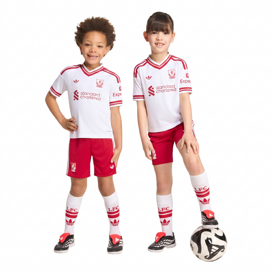 Kit Infantil Liverpool Away 26/27  - Branco