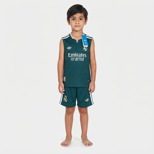 Kit Infantil Regata Real Madrid Away 26/27 - Verde