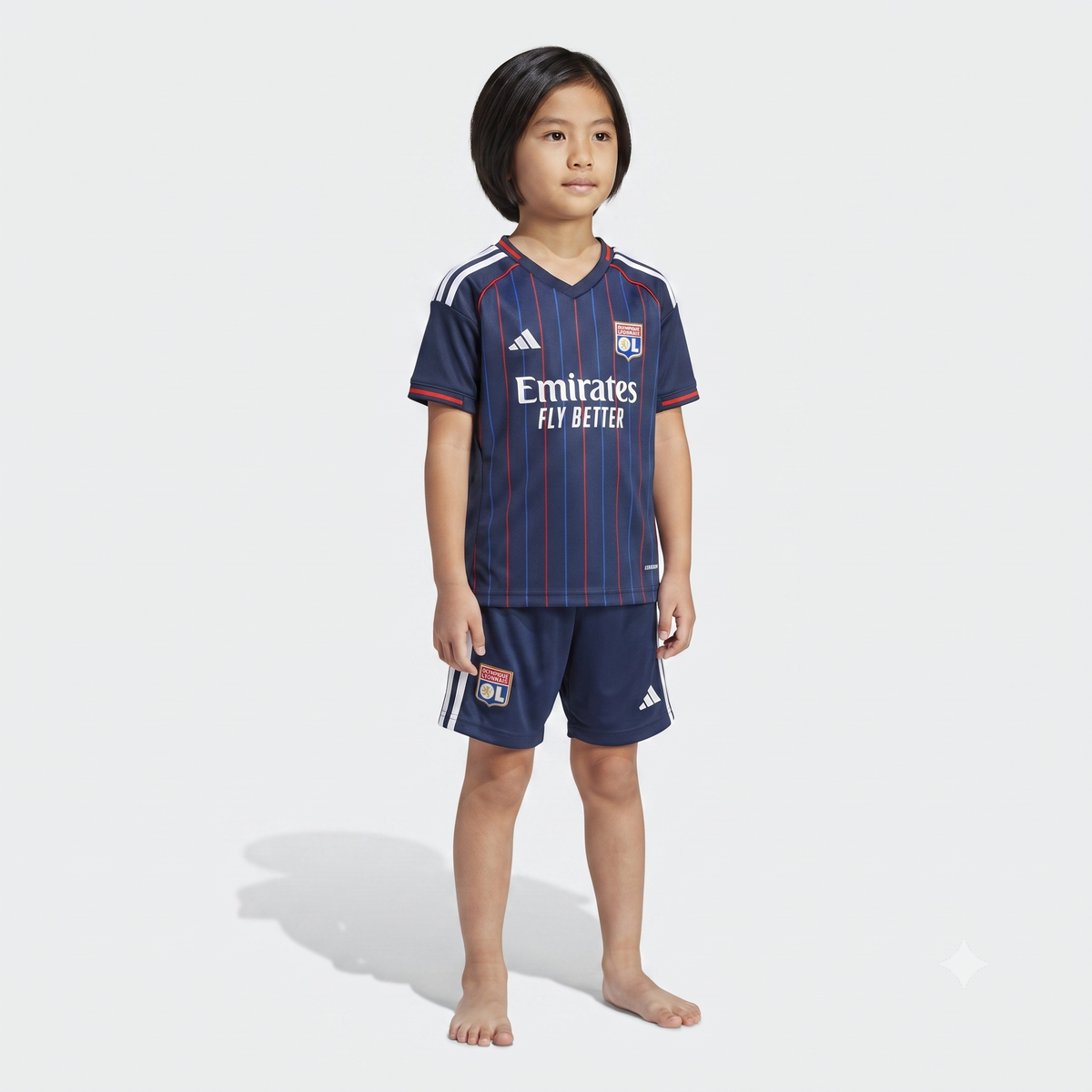Kit Infantil Lyon Away 25/26 - Azul Escuro
