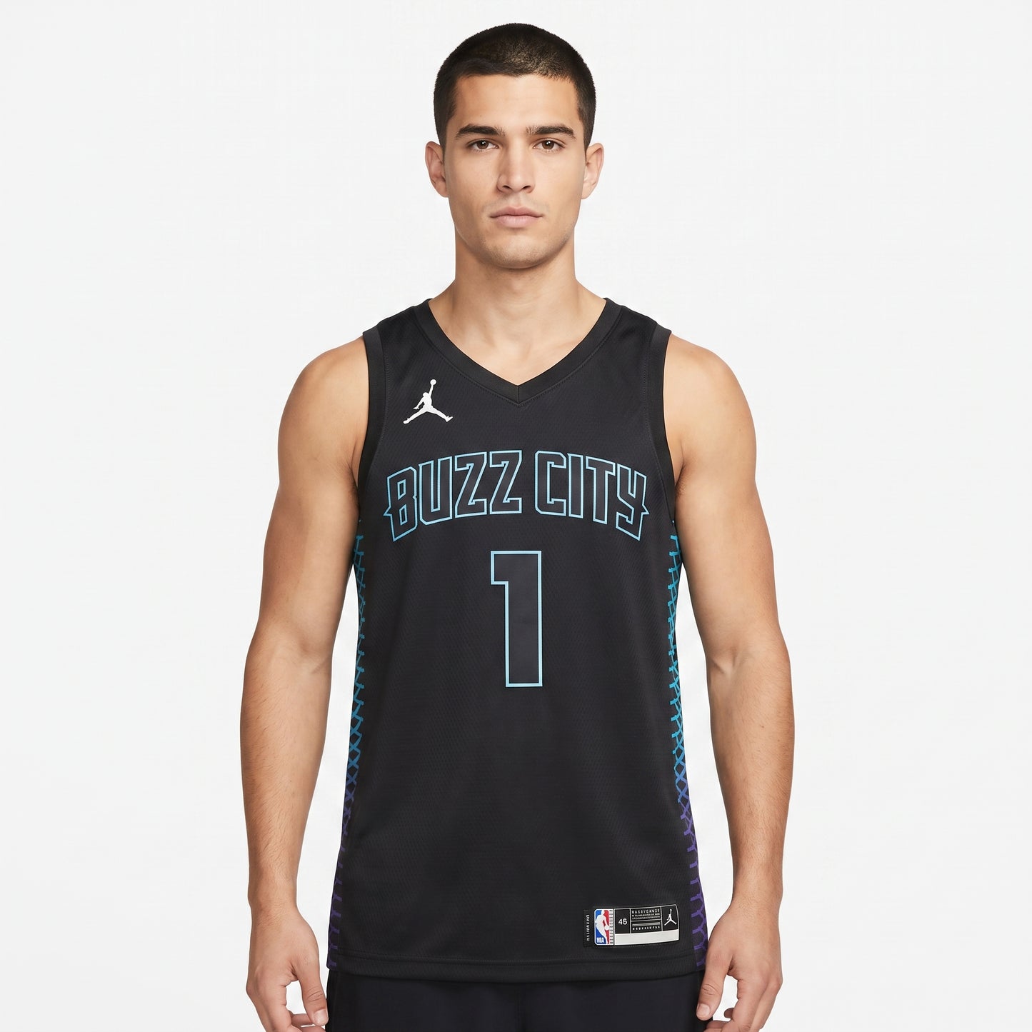 Regata Charlotte Hornets Masculina - Preta