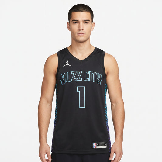 Regata Charlotte Hornets Masculina - Preta