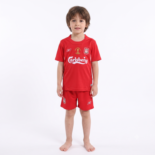Kit Infantil Liverpool Home Retrô 05/06  - Vermelha