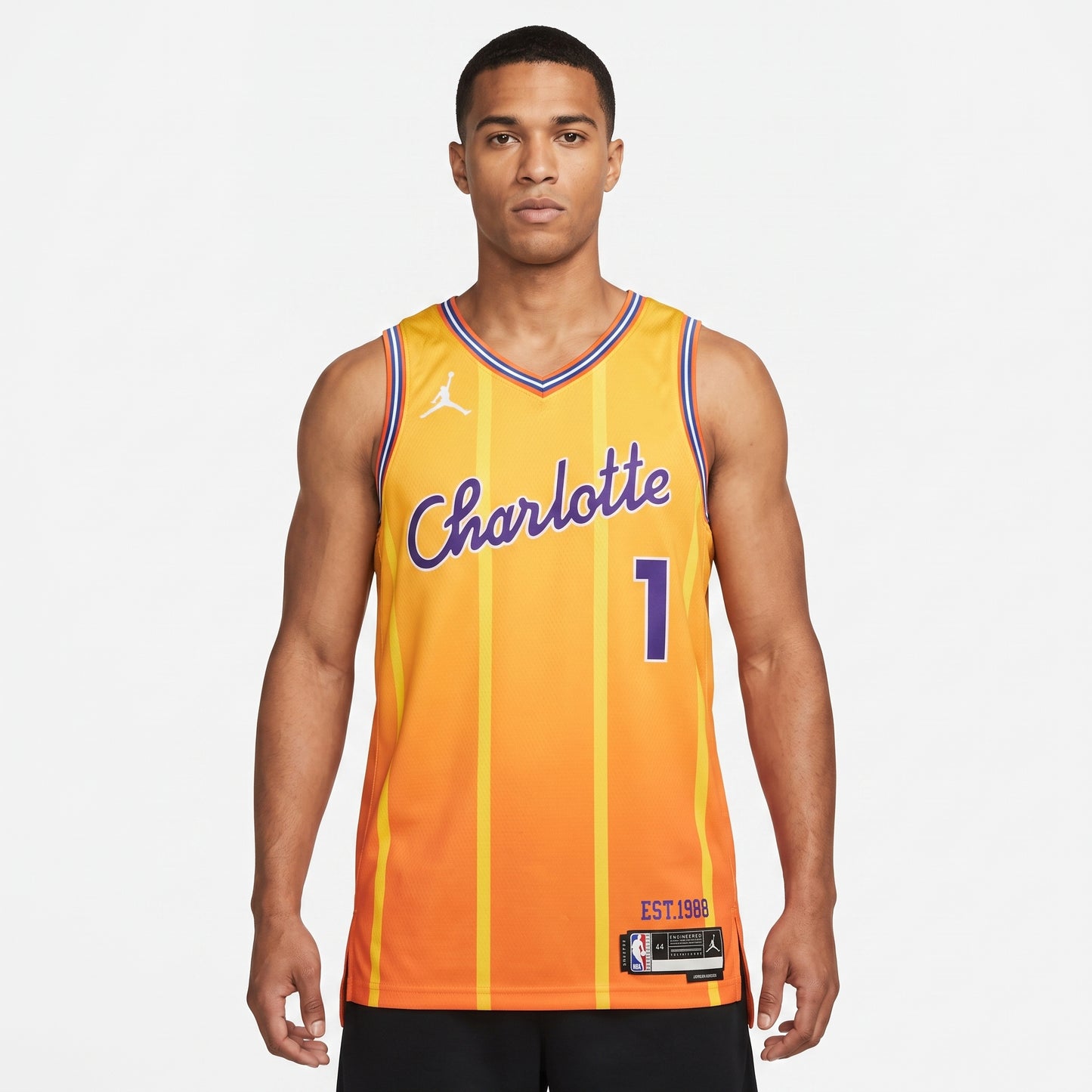 Regata Charlotte Hornets Masculina - Laranja