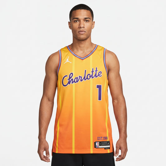 Regata Charlotte Hornets Masculina - Laranja