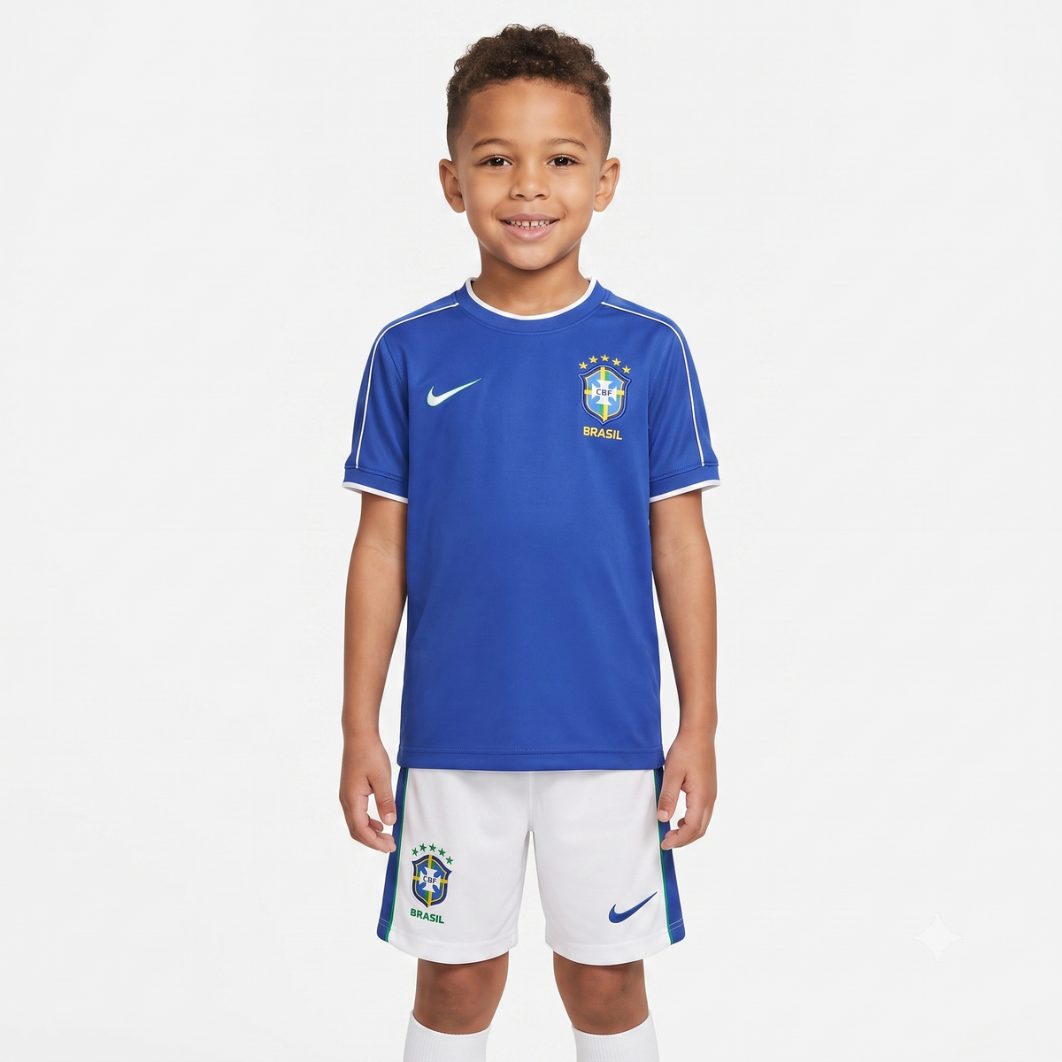 Kit Infantil Brasil Retro Away 1998 - Azul