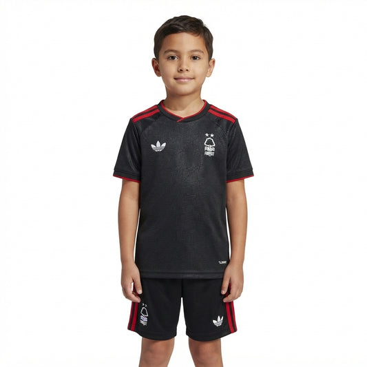 Kit Infantil Nottingham Forest Away 26/27 - Verde Escuro