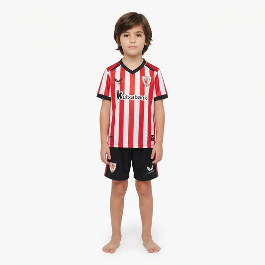 Kit Infantil Athletic Bilbao Home 26/27  - Vermelho e Branco