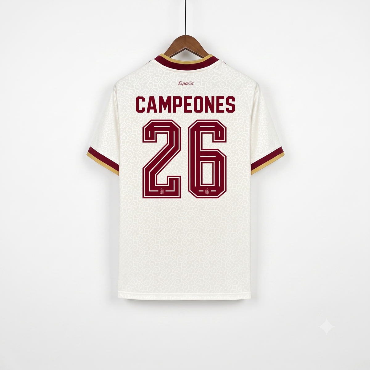 Espanha Away 26/27 CAMPEONES Adidas Torcedor - Branca