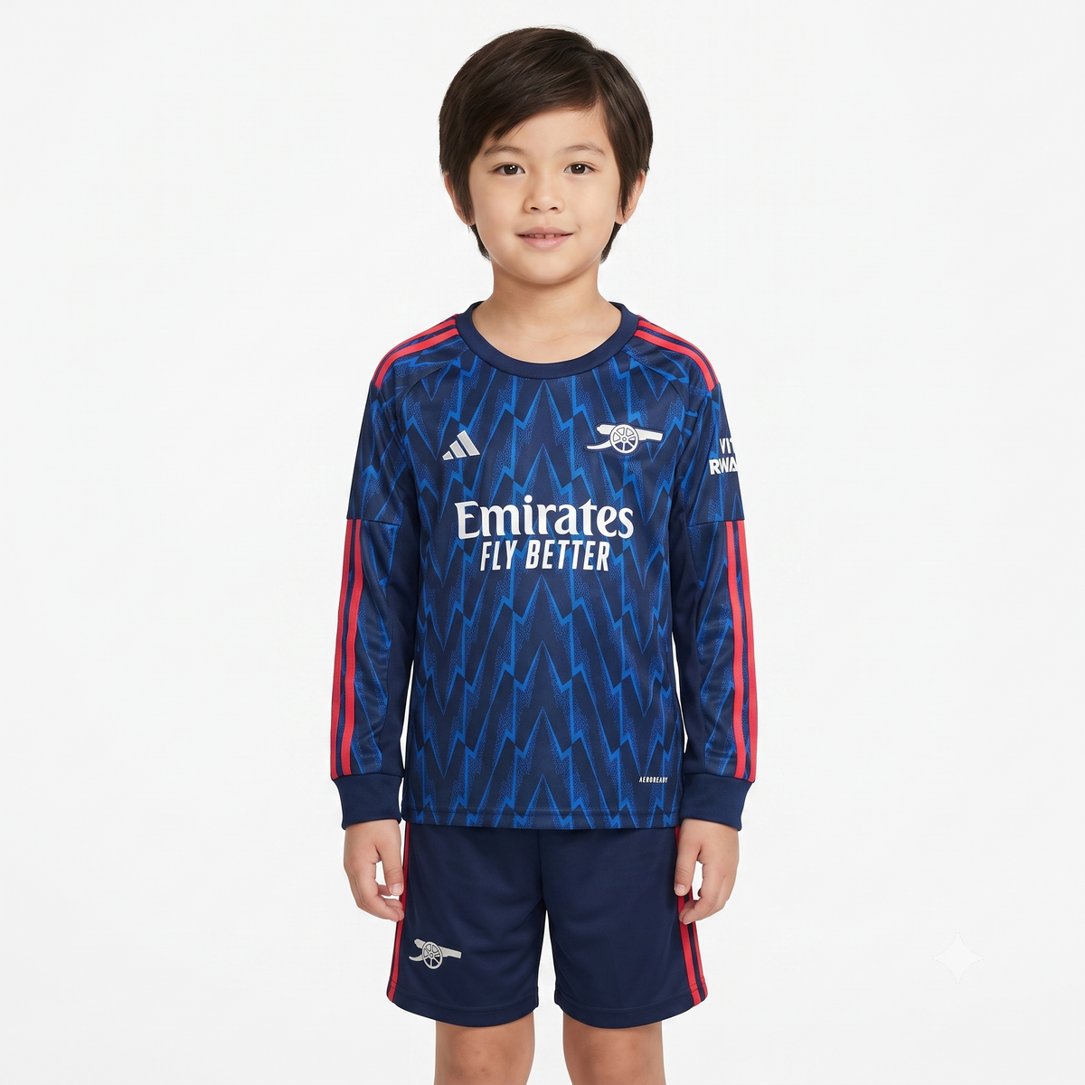 Kit Infantil Arsenal Away Manga Longa 25/26 - Azul