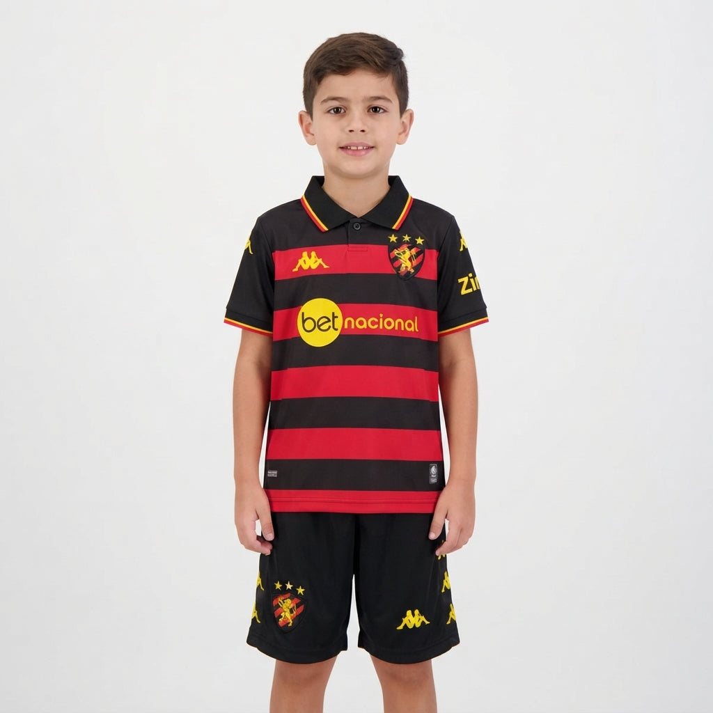 Kit Infantil Sport Home 26/27 - Vermelho e Preto