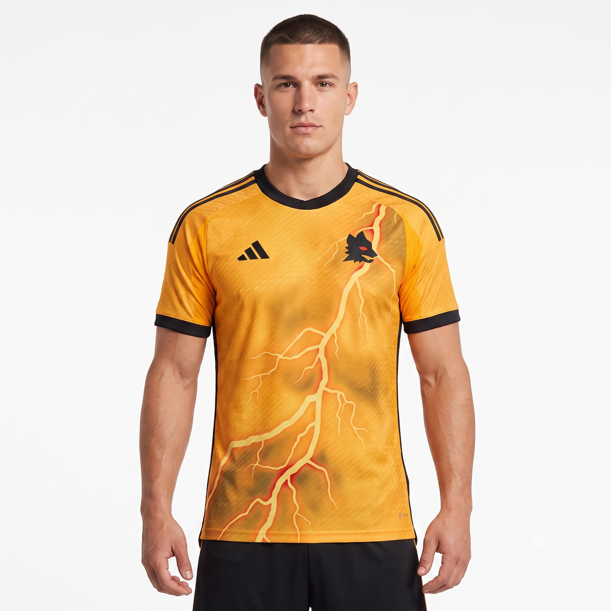 Roma Away 25/26 Jogador Adidas - Laranja