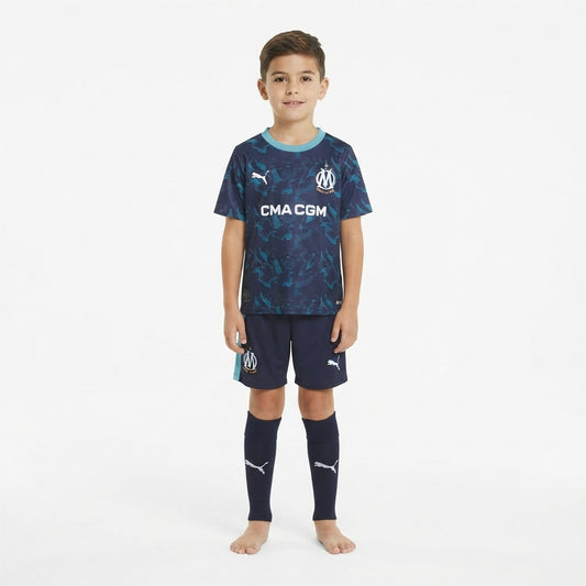 Kit Infantil Olympique De Marseille Away 26/27 - Azul Escuro