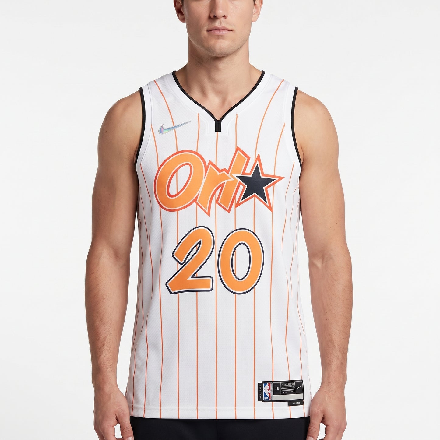 Regata Orlando Magic Masculina - Branca e Laranja