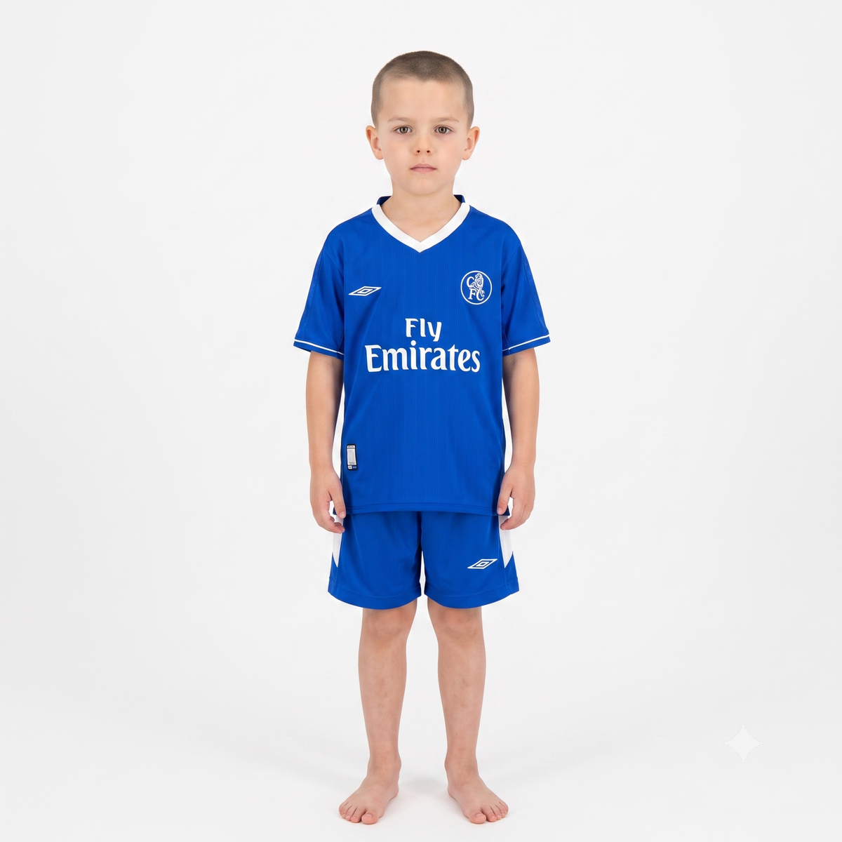 Kit Infantil Chelsea Home Retrô 03/04 - Azul