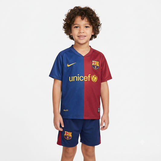 Kit Infantil Barcelona Home Retrô 08/09 Nke - Grená