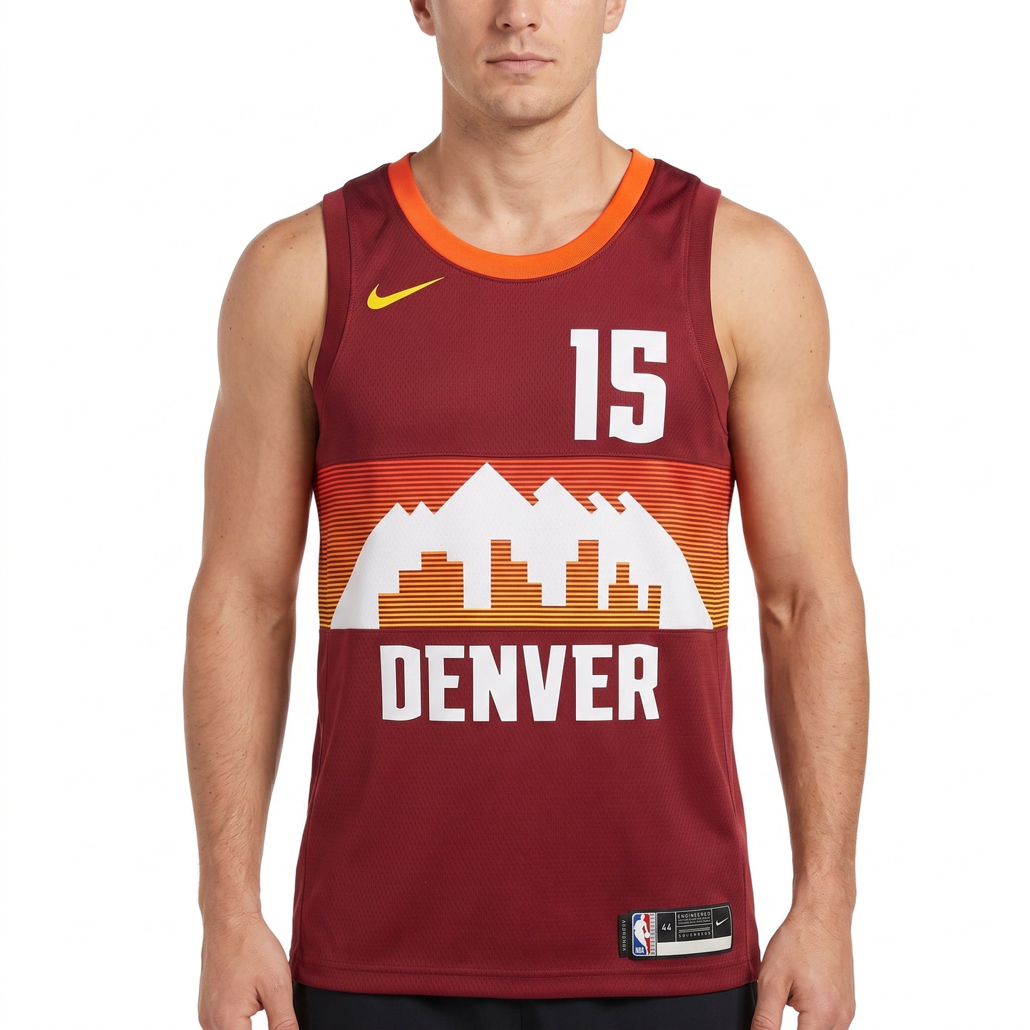 Regata Denver Nuggets Masculina - Vermelho e Laranja