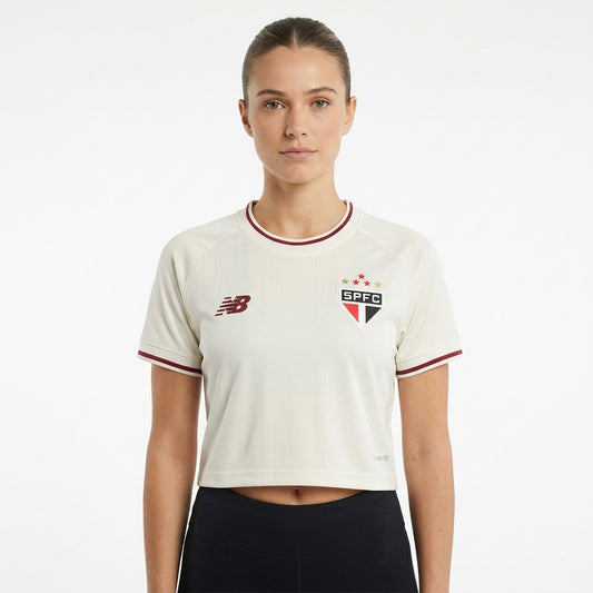 São Paulo Third Cropped 26/27 New Balance Feminino - Bege