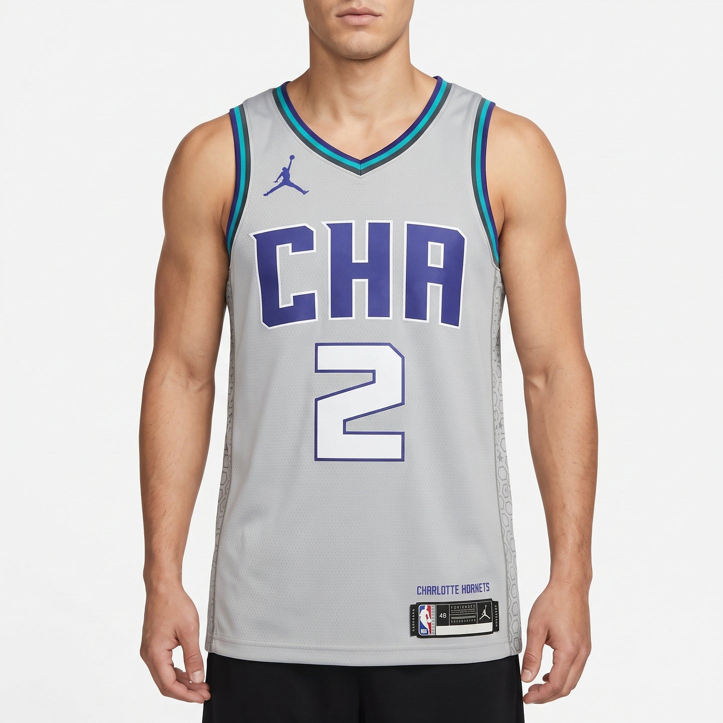 Regata Charlotte Hornets Masculina - Cinza