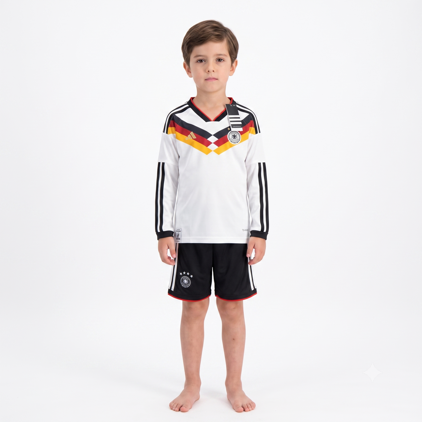 Kit Infantil Alemanha Home Manga Longa 26/27 - Branco