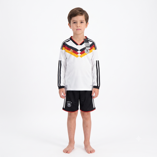Kit Infantil Alemanha Home Manga Longa 26/27 - Branco