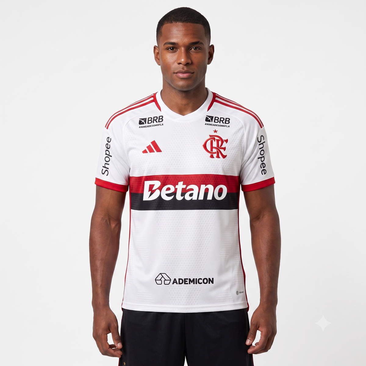 Flamengo Away 26/27 Jogador Com Patrocínios Adidas Masculino - Branca
