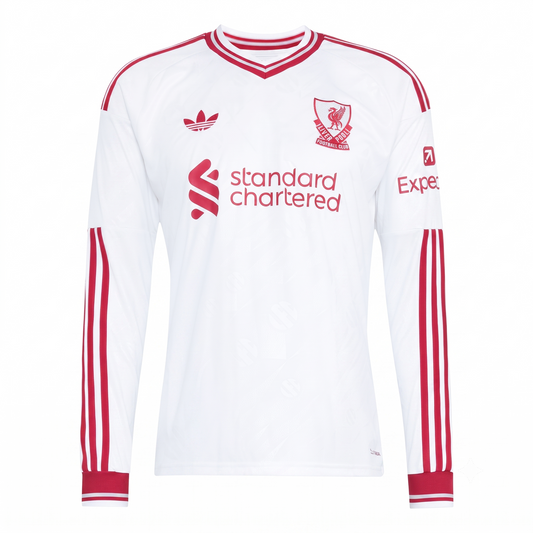 Liverpool Away 26/27 Manga Longa Adidas - Branca