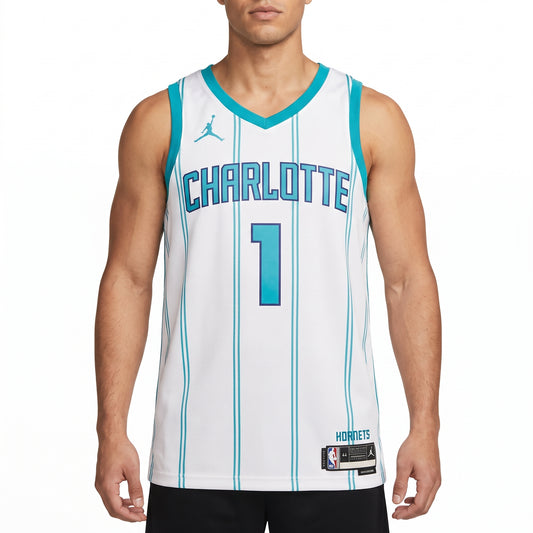 Regata Charlotte Hornets Masculina - Branca