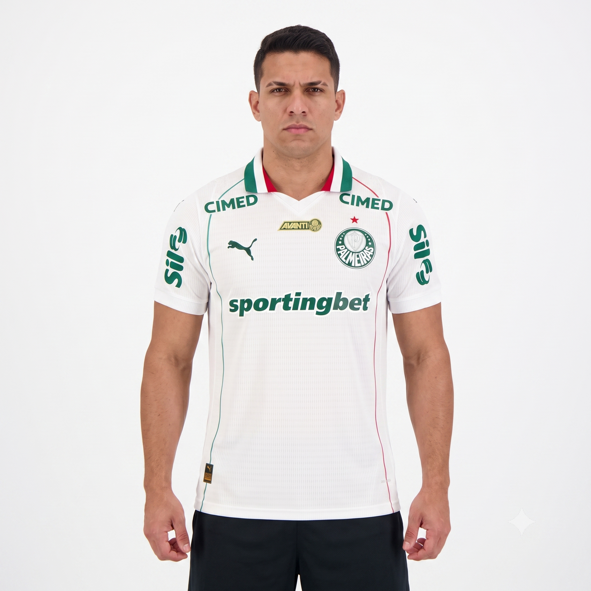 Palmeiras Away 26/27 Jogador Com Patrocínios Puma - Branco