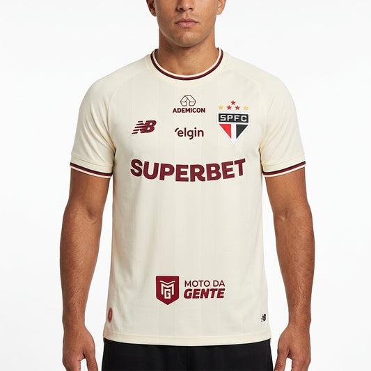 São Paulo Third 26/27 Jogador Com Patrocinadores NB - Bege