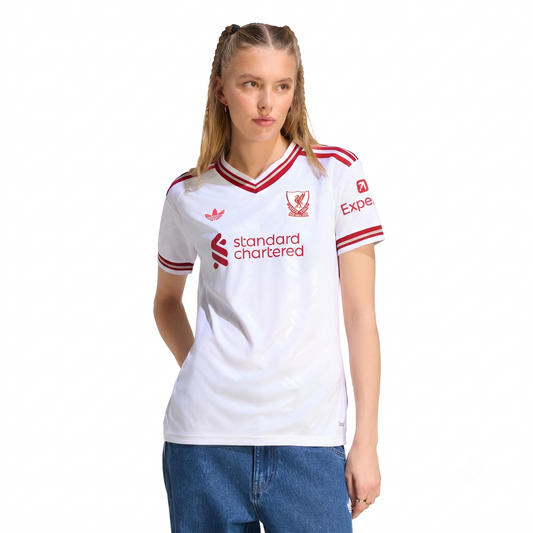 Liverpool Away 26/27 Feminina Adidas - Branca