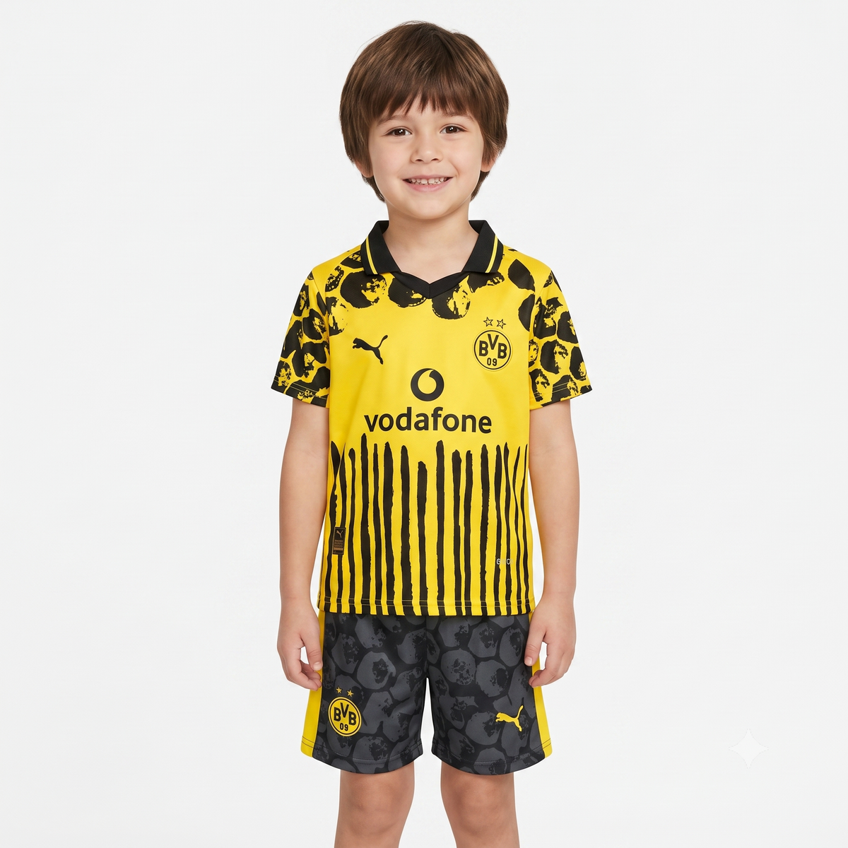 Kit Infantil Borussia Dortmund Home 25/26 - Amarela
