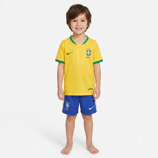 Kit Infantil Brasil Retro Home 2006 - Amarela