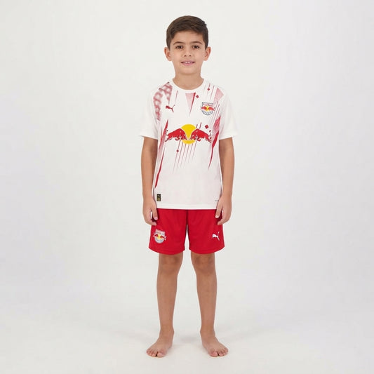Kit Infantil RB Bragantino Home 26/27 - Branco e Vermelho