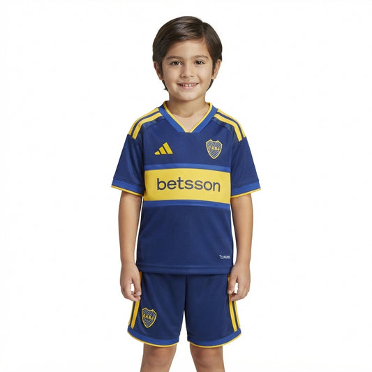 Kit Infantil Boca JRS Home 26/27  - Azul e Amarelo